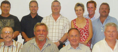 For the second year, electronic voting took place in the weeks preceding the AGM and the new committee was duly announced. The new committee (front l to r): Kevin McElroy, Hennie Prinsloo (vice chairman), John Owen-Ellis (chairman), Dean Trattles (treasurer). 
(Back l to r): Rob Moxham (new member), Eddie Mohlmann, John de Castro (secretary), Jane van der Spuy, Howard Lister and Mark Calvert (new member)